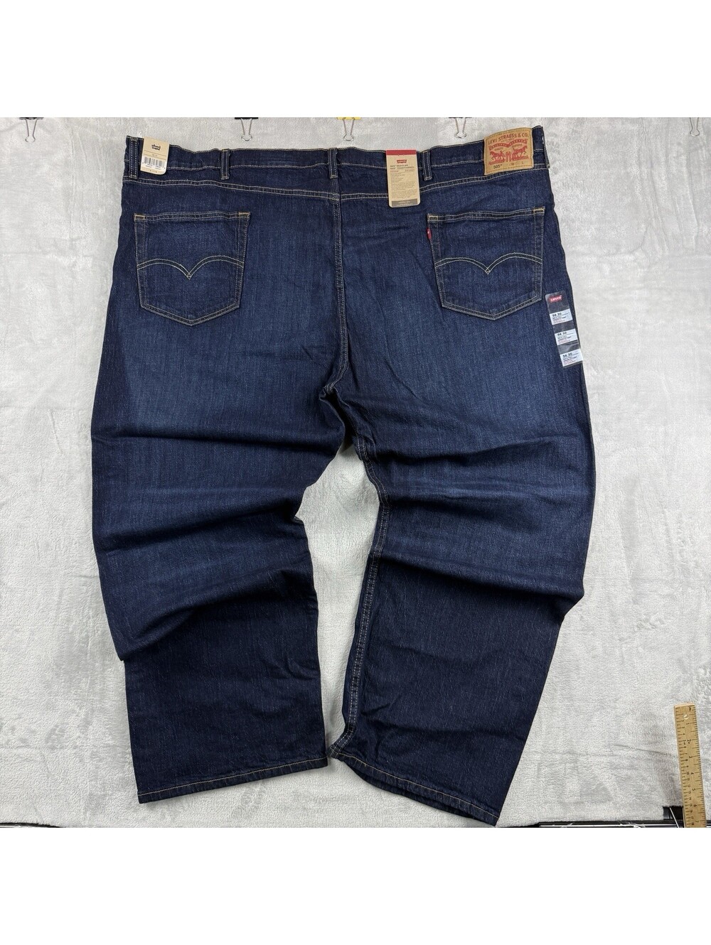 NWT Levi’s 505 Men’s 56x30 Regular Fit Stretch Jeans Big Tall Dark Blue Denim